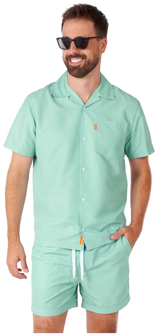 Vivid OppoSuits Men's Summer Set in Magic Mint for Tropical Parties Pool Events and Seasonal Celebrations