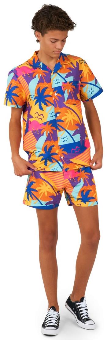 OppoSuits Teen Boys Palm Power Summer Set for Beach Parties and Tropical Adventures