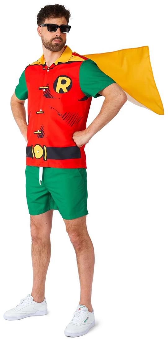 Suitmeister Men's Robin Costume Set for Halloween Parties Comic Con and Themed Events