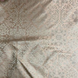 Opulent Silk Fabric - Floral Geometric, 54" Width (1 Yard)