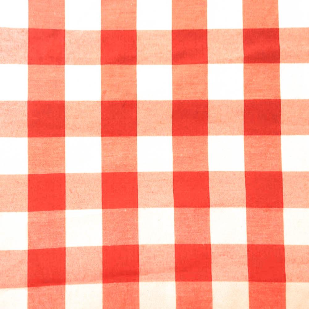 1″ One Inch Orange Checkered Gingham Poly Cotton Fabric,