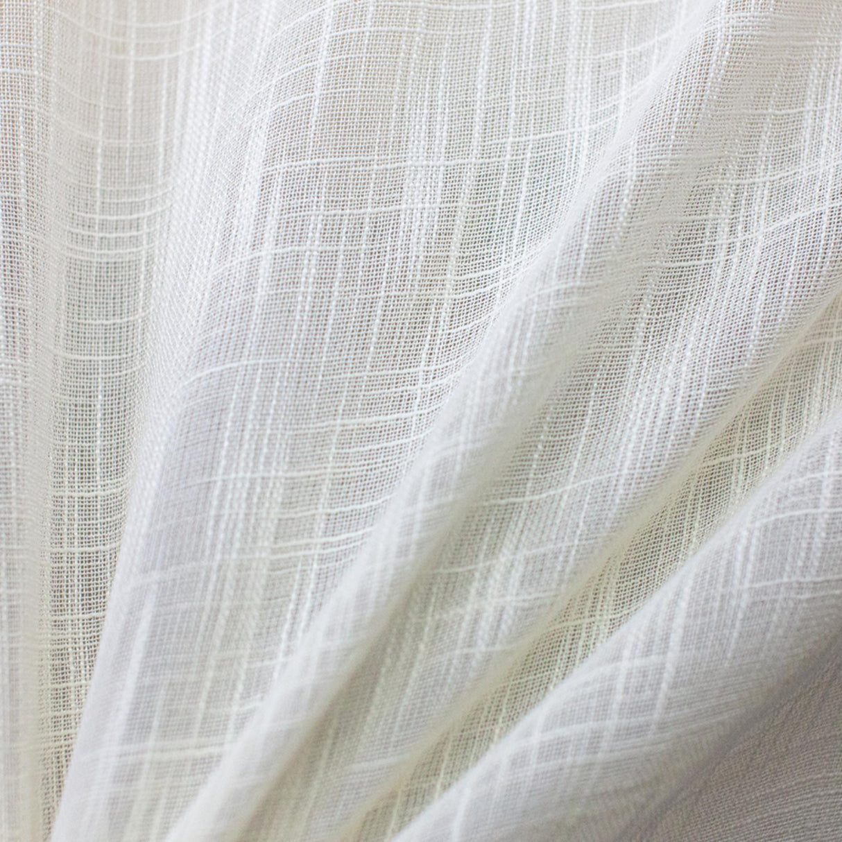 Origin Fabric Polyester Fabric - Solid Textured Sheer, 110" Width, White, Ivory, Cream, Stone (1 Yard)