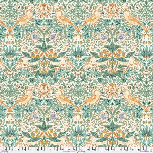 Quilting Cotton Strawberry Thief Mint William Morris