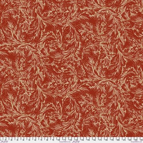 Quilting Cotton Acanthus Scroll Red The Cotswold Holiday Collection William Morris
