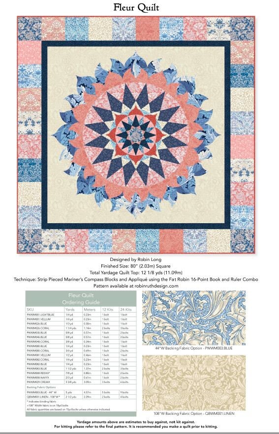 Quilting Cotton William Morris Brophy Trellis Blue Wandle Collection