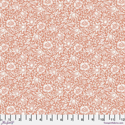 Quilting Cotton Wandle Collection Mallow Coral William Morris