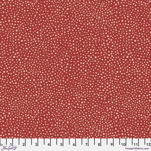Quilting Cotton ORIGINAL MORRIS & Co Seaweed Dot William Morris Red