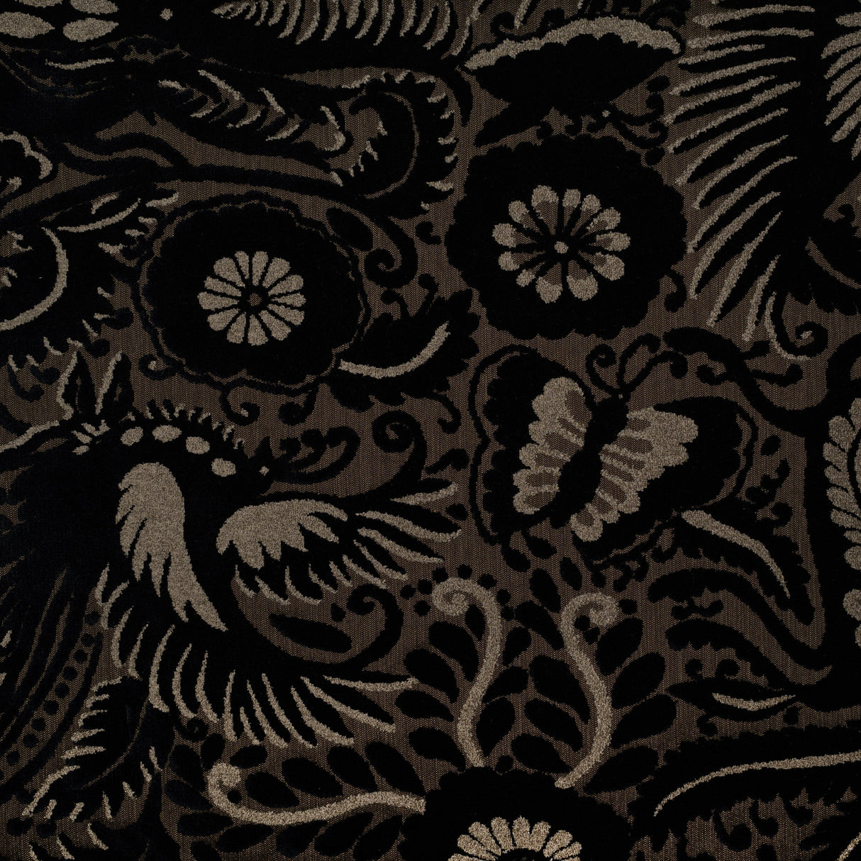 Cut Velvet Upholstery Fabric Otomi Pattern by the Yard