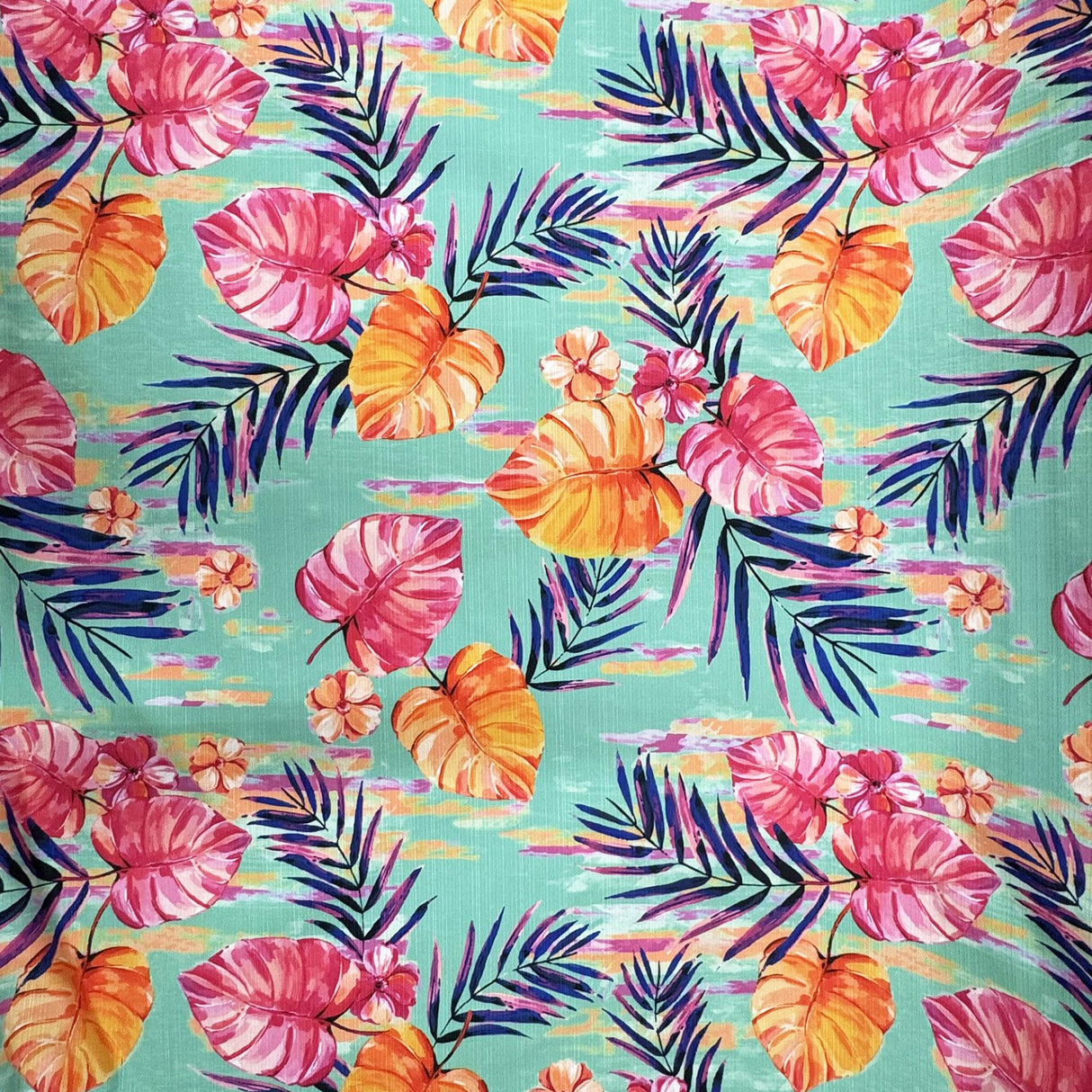 Aloha Outdoor Floral Polyester Fabric - Multi Floral Pattern, 59" Width (1 Yard)