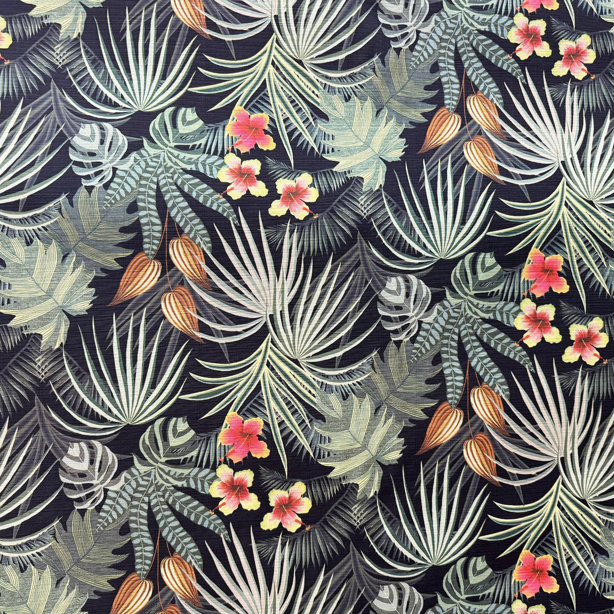 Dominica Polyester Fabric - Multi Floral Outdoor Upholstery Fabric, 59" Width (1 Yard)