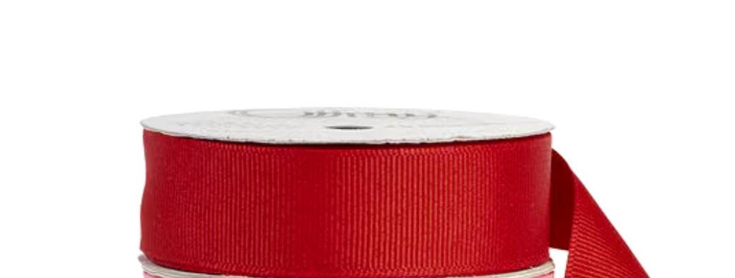 Grosgrain Solid Ribbon Red