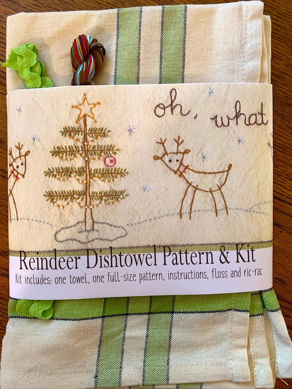 Embroidery Dishtowel Pattern and Floss Kit