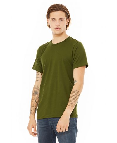 Bella Canvas 3001 Airlume Combed And Ring-Spun Cotton Fabric - Olive, Crewneck, Short Sleeve (1 Piece)