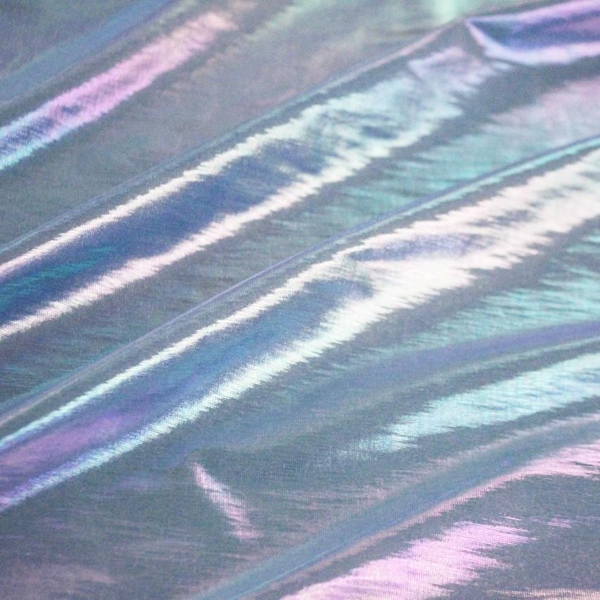 Foiled Spandex Opal Rainbow Fabric