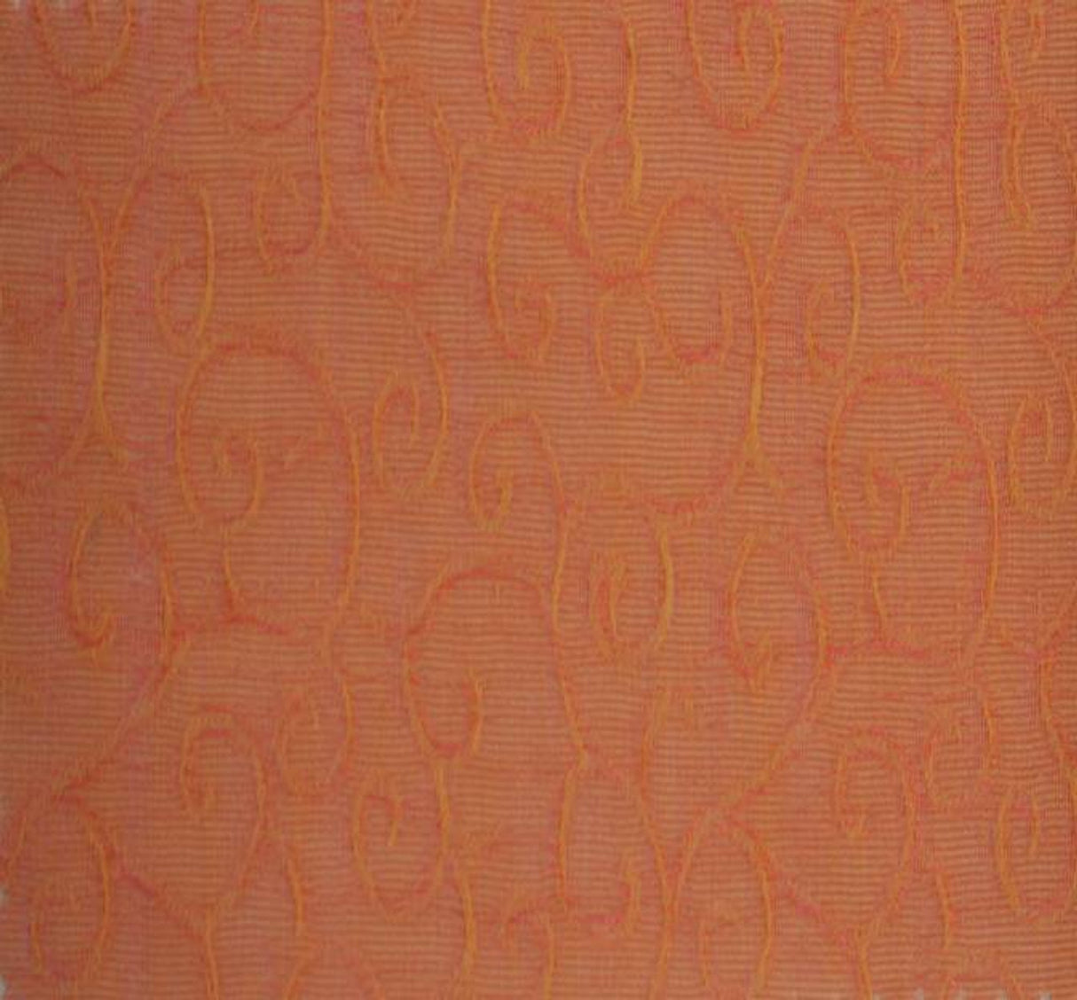 1 Yard Organza Jacquard Swirl Peach Fabric 57/58 Inches Wide