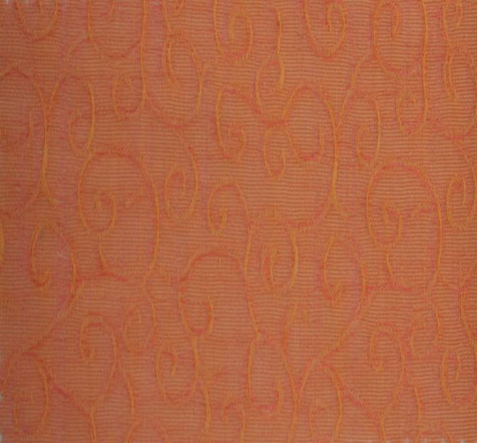 Organza Jacquard WG05016 Swirl Peach Polyester Fabric - Swirl Peach, 57/58" Width (1 Yard)