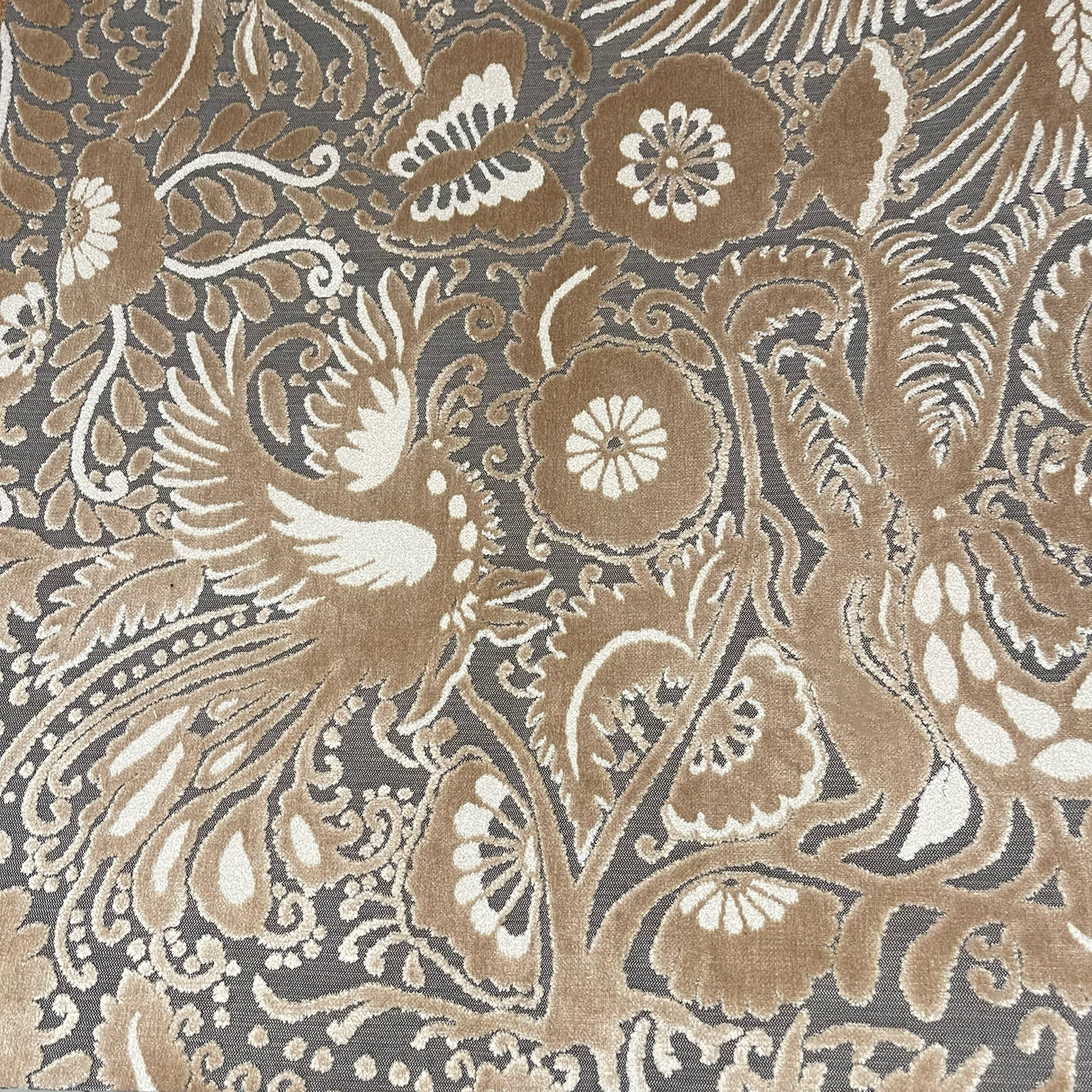 Cut Velvet Upholstery Fabric Otomi Pattern by the Yard