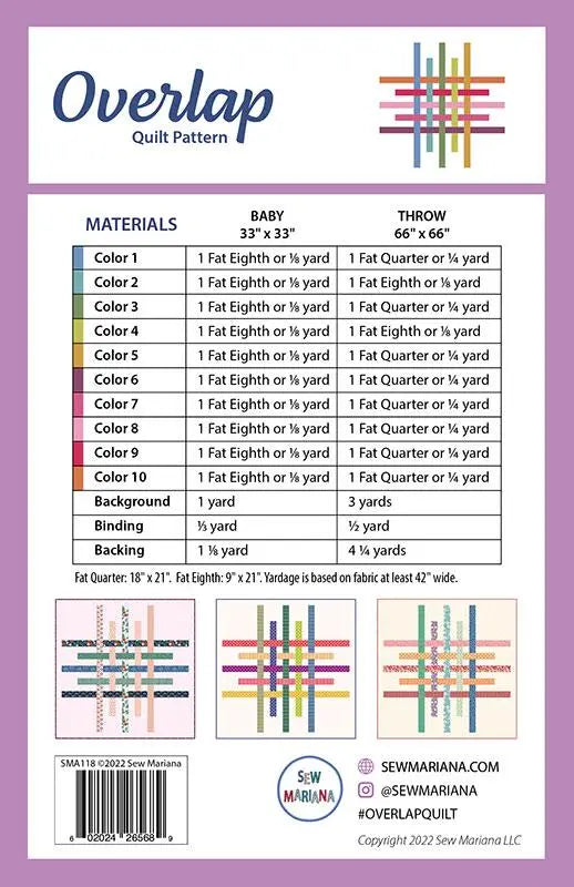 Quilt Pattern by Sew Mariana Overlap