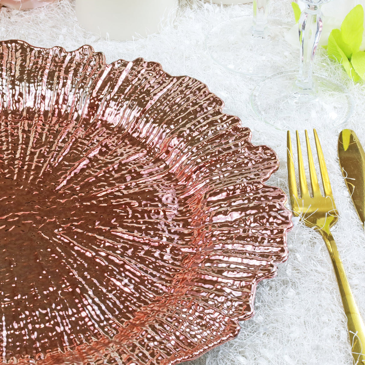 Rose Pink Acrylic Charger Plate 13 Inch