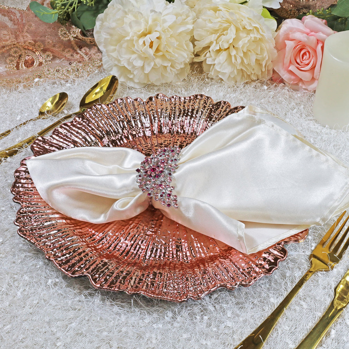 Rose Pink Acrylic Charger Plate 13 Inch