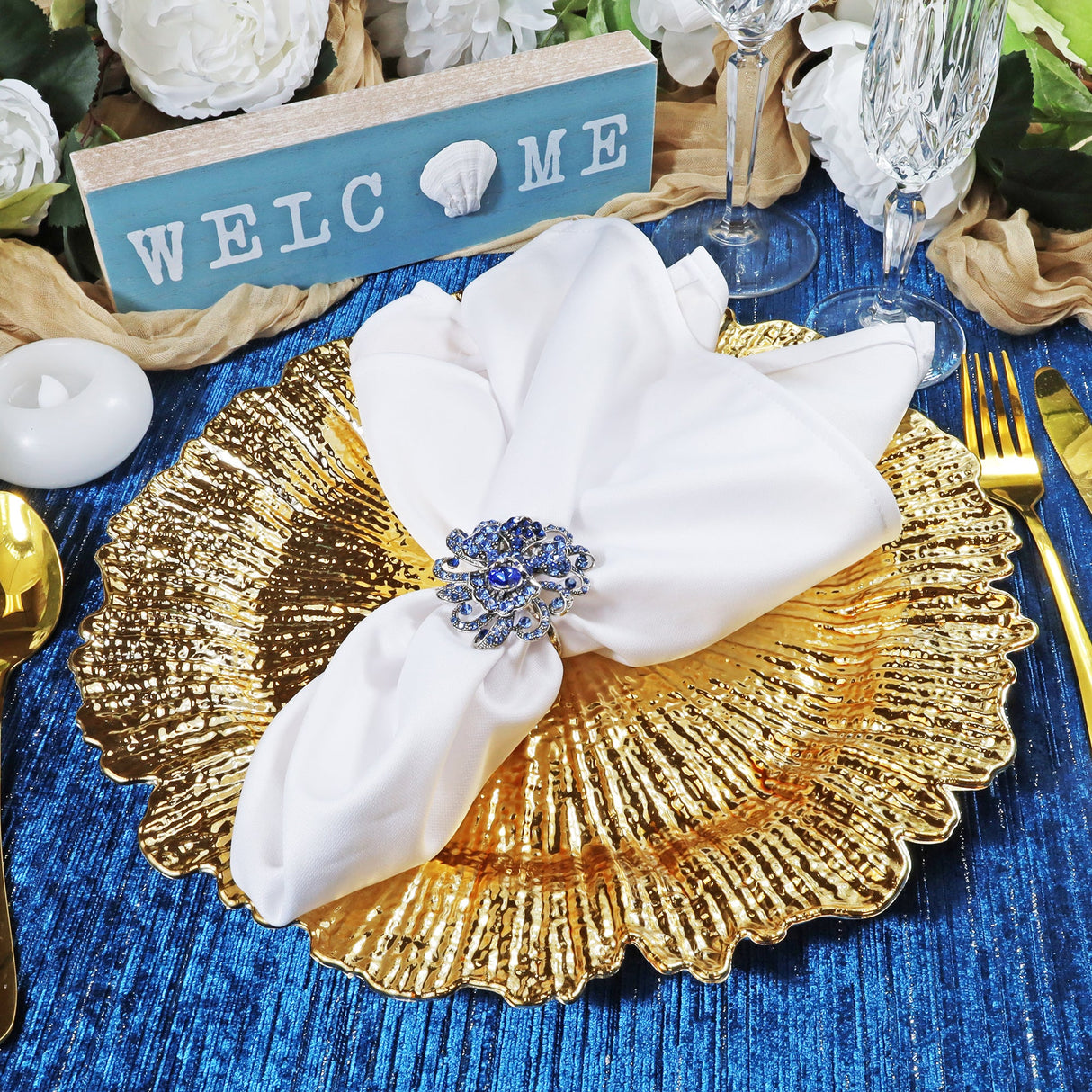 Gold Reef Acrylic Charger Plate 13 Inch