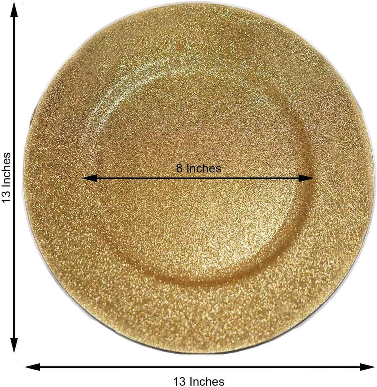 Gold Mystic Glitter Acrylic Charger Plates 13"
