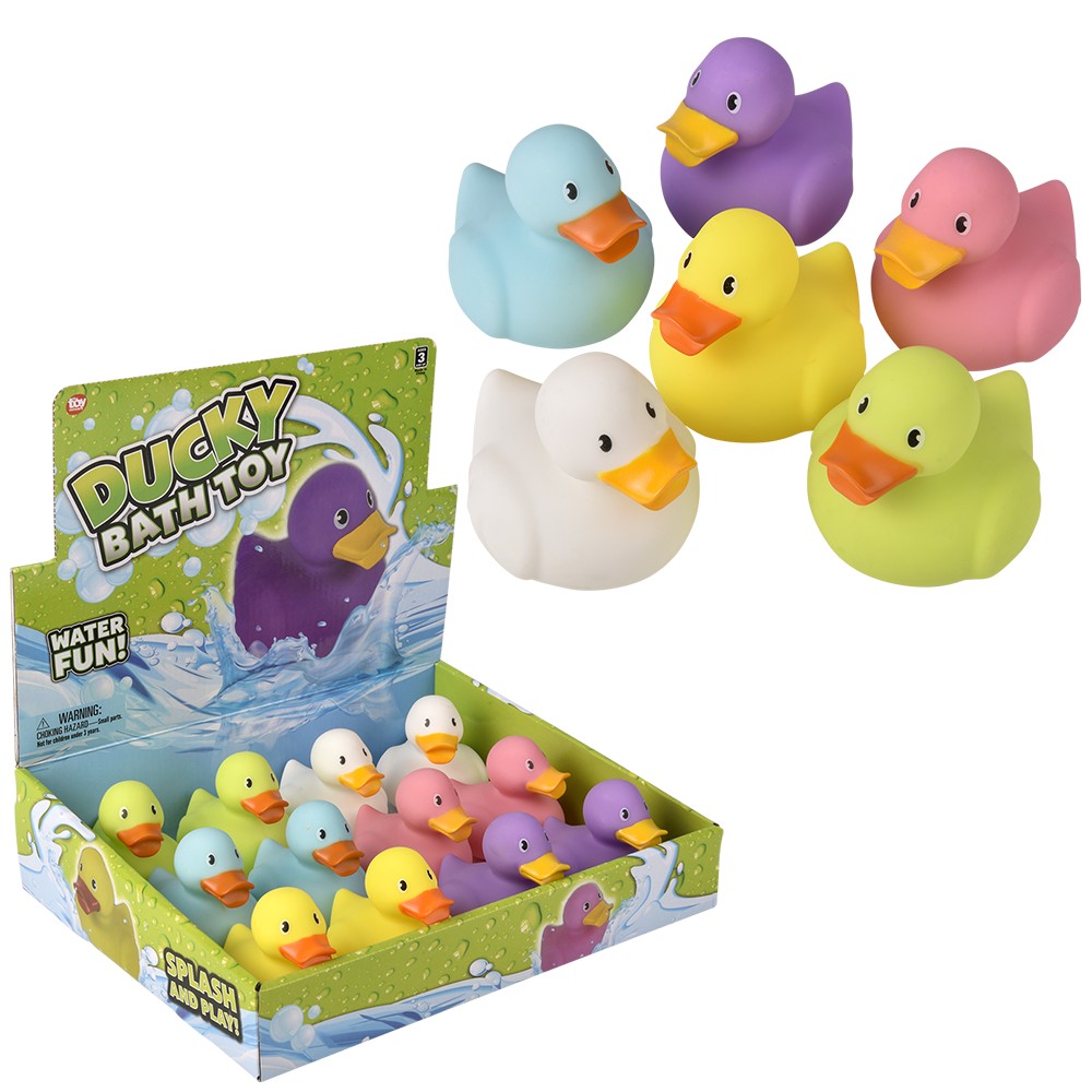 Bath Time Ducky Assorted Colors (12 Piece Display)