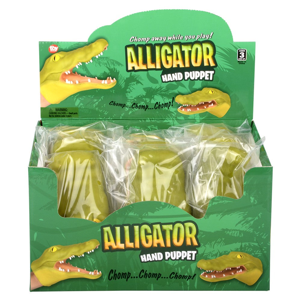 Stretchy Alligator Hand Puppet 6" (1 DZ)