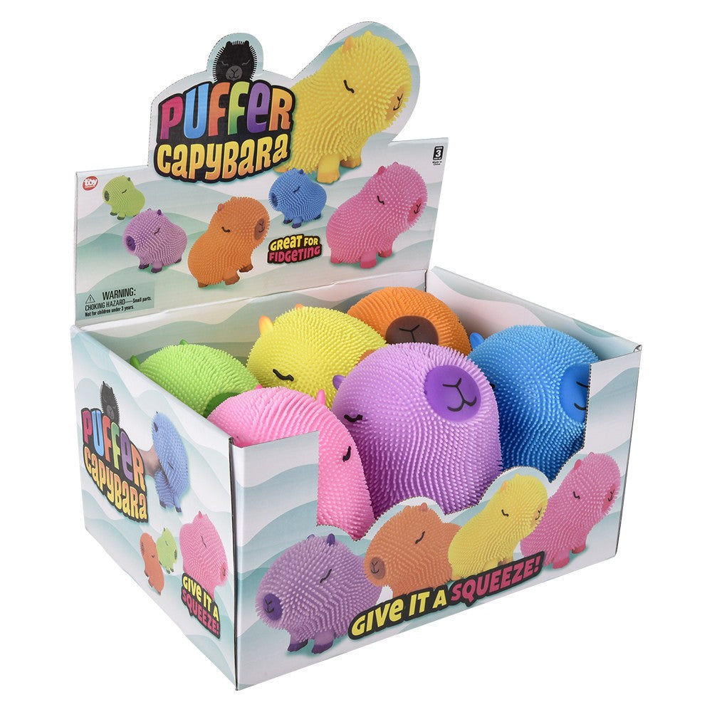 Capybara Puffer Toy 9" Assorted Colors (1 DSP)
