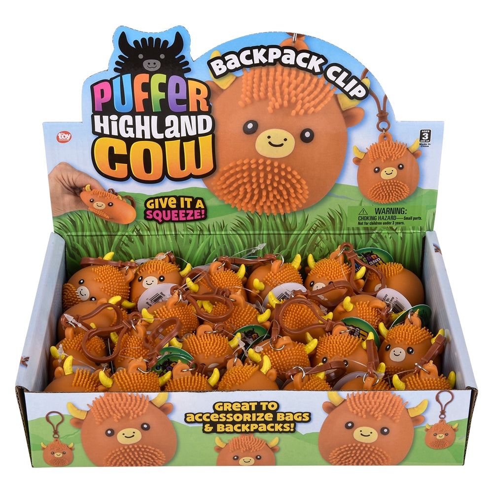 Puffer Highland Cow (24 Pc Display)