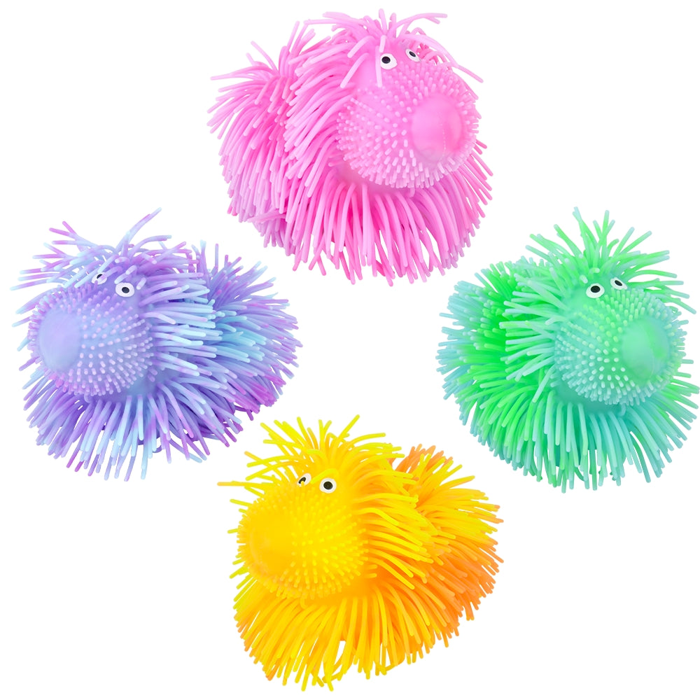 Light-Up Shaggy Dog Puffer (12 PC Display)