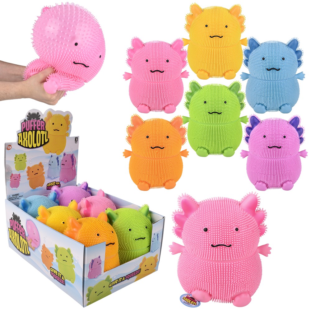 Axolotl Puffer Toy (6 Pc Display)