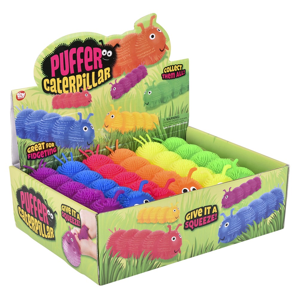 Puffer Caterpillar Fidget Toy (12 PC Display)