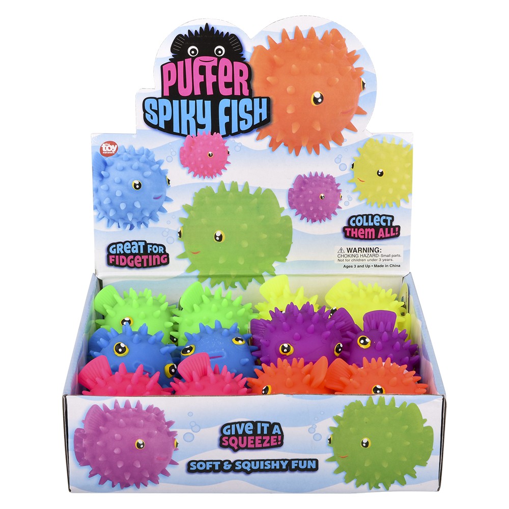 Spiky Puffy Fish Fidget Toy (12 Pc Display)