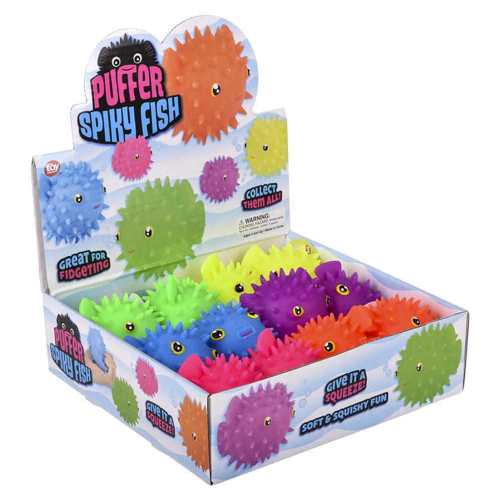 Spiky Puffy Fish Fidget Toy (12 Pc Display)
