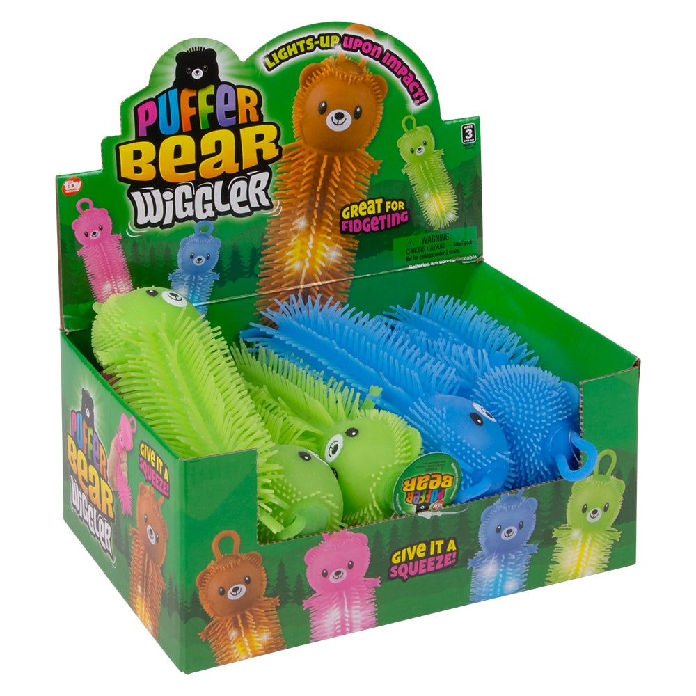 Light-Up Bear Puffer Wiggler (12 Pack Display)