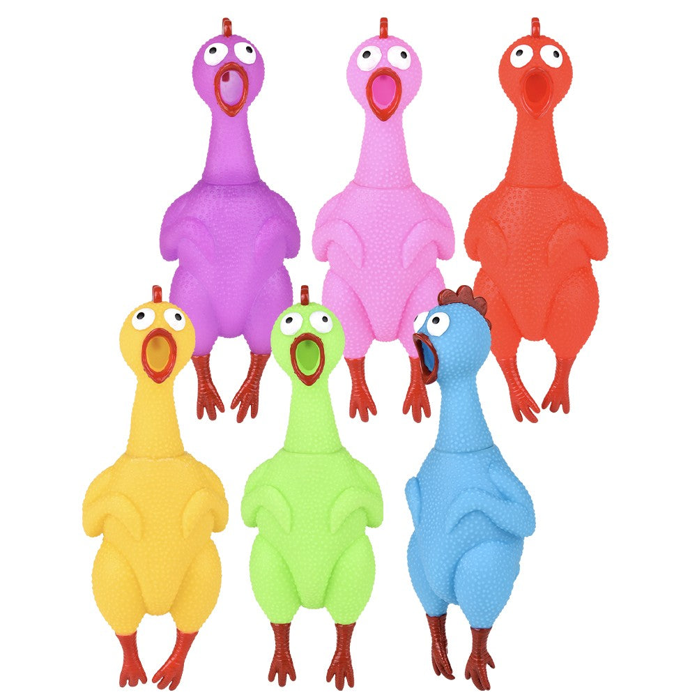 Rubber Chicken Collectible 9.5 in (1 Dozen)