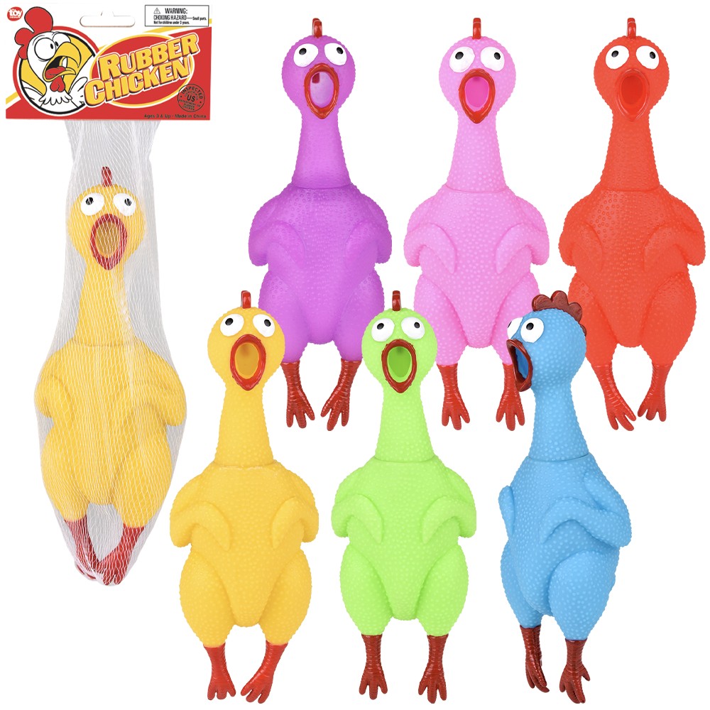 Rubber Chicken Collectible 9.5 in (1 Dozen)