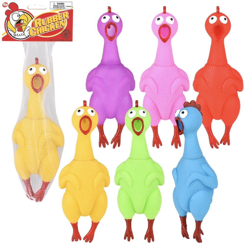 Rubber Chicken Collectible 9.5 in (1 Dozen)