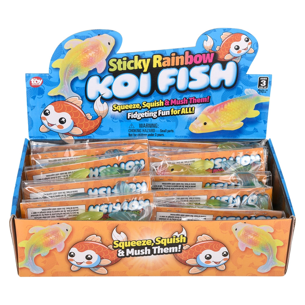 Sticky Rainbow Koi Fish (12 PC Display)