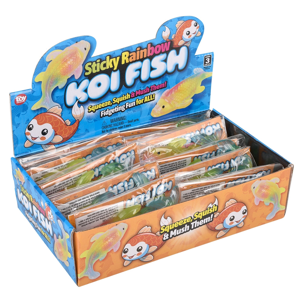 Sticky Rainbow Koi Fish (12 PC Display)