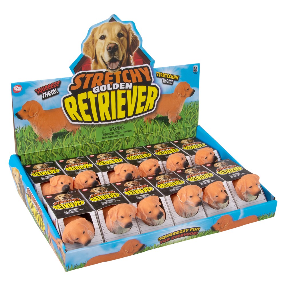 Stretchy Golden Retriever Fidget Toy (12 PC Display)