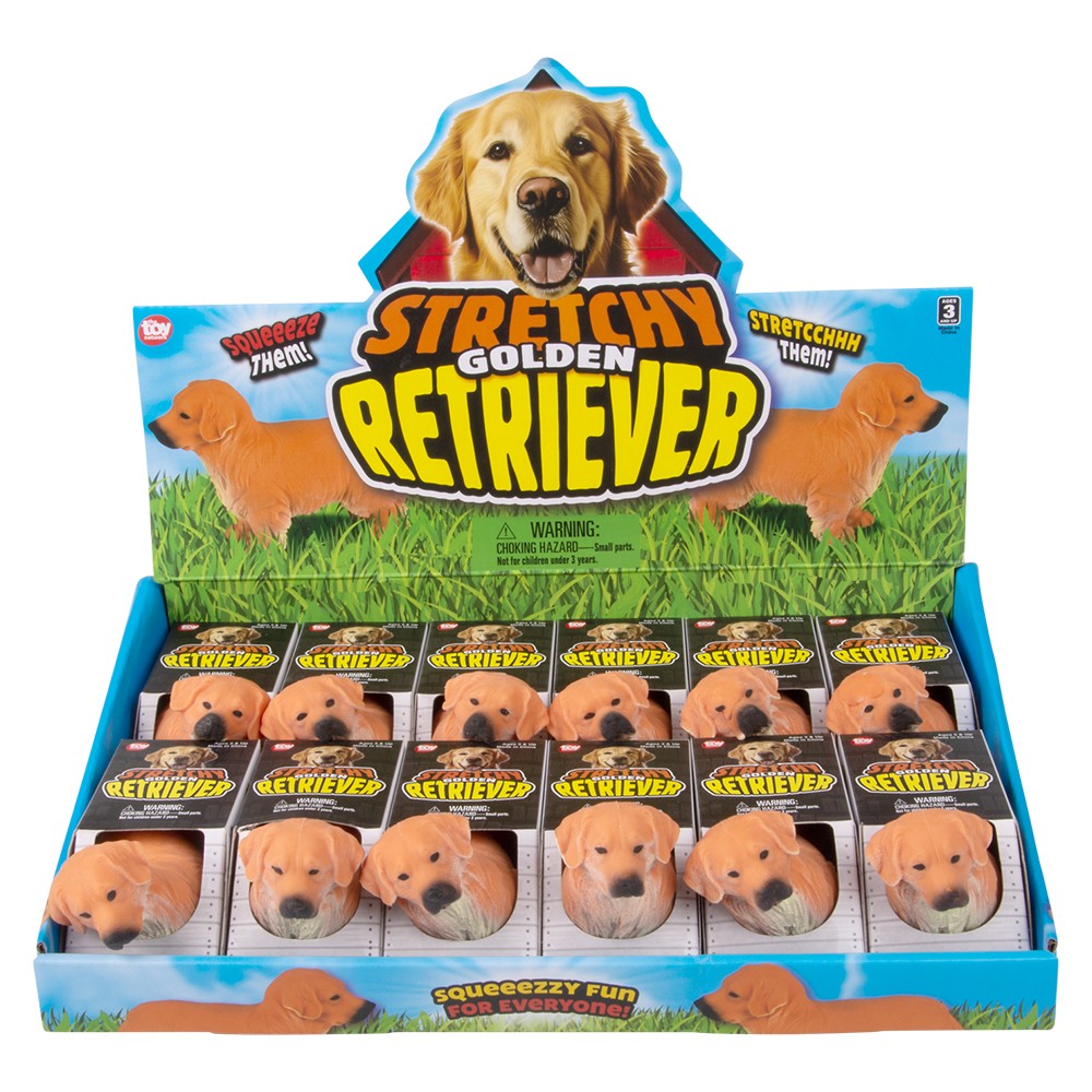 Stretchy Golden Retriever Fidget Toy (12 PC Display)