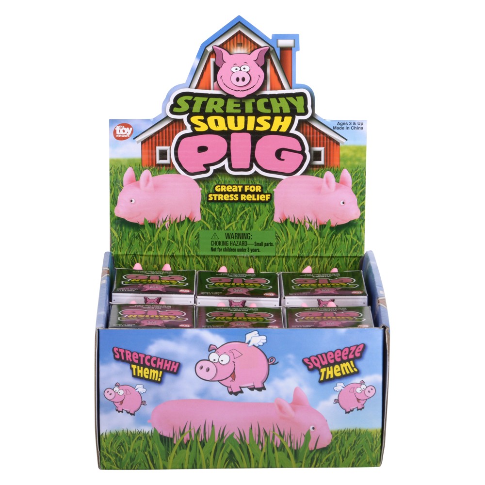 Stretchy Squish Pig (12 Pc Display)