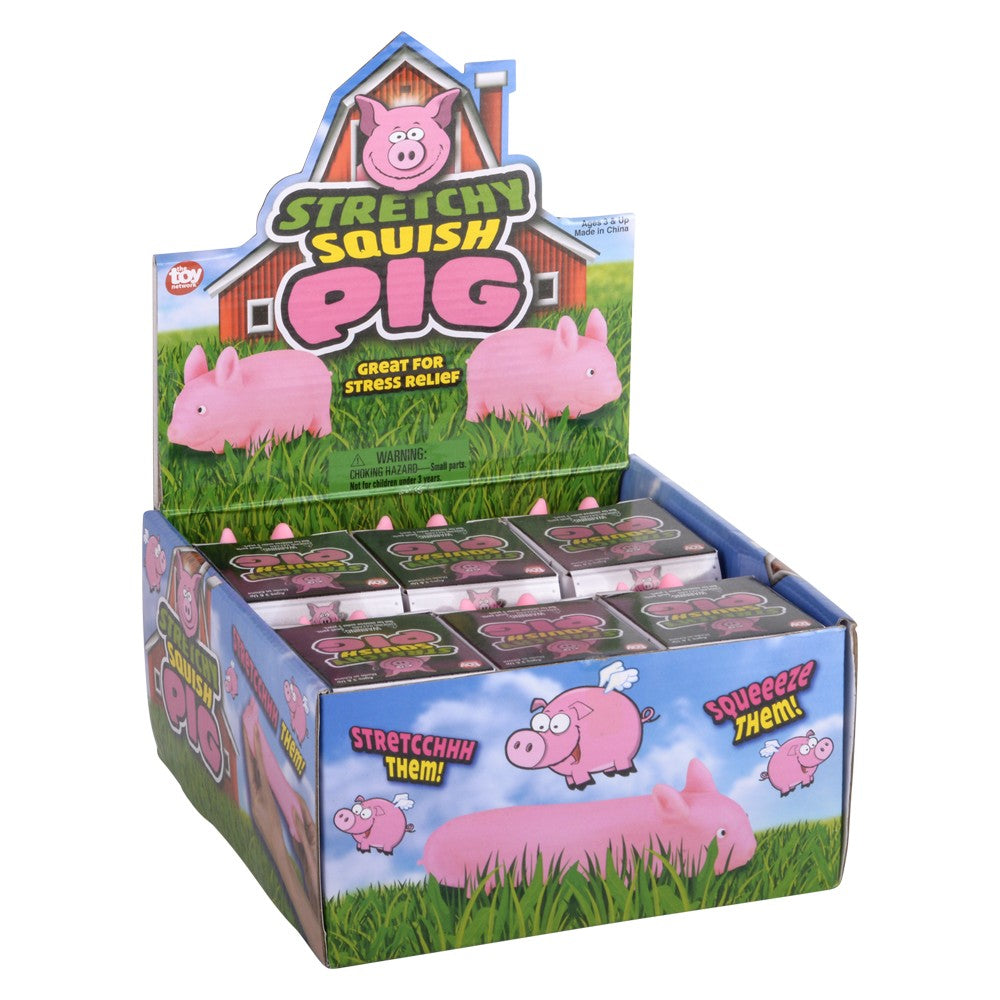 Stretchy Squish Pig (12 Pc Display)