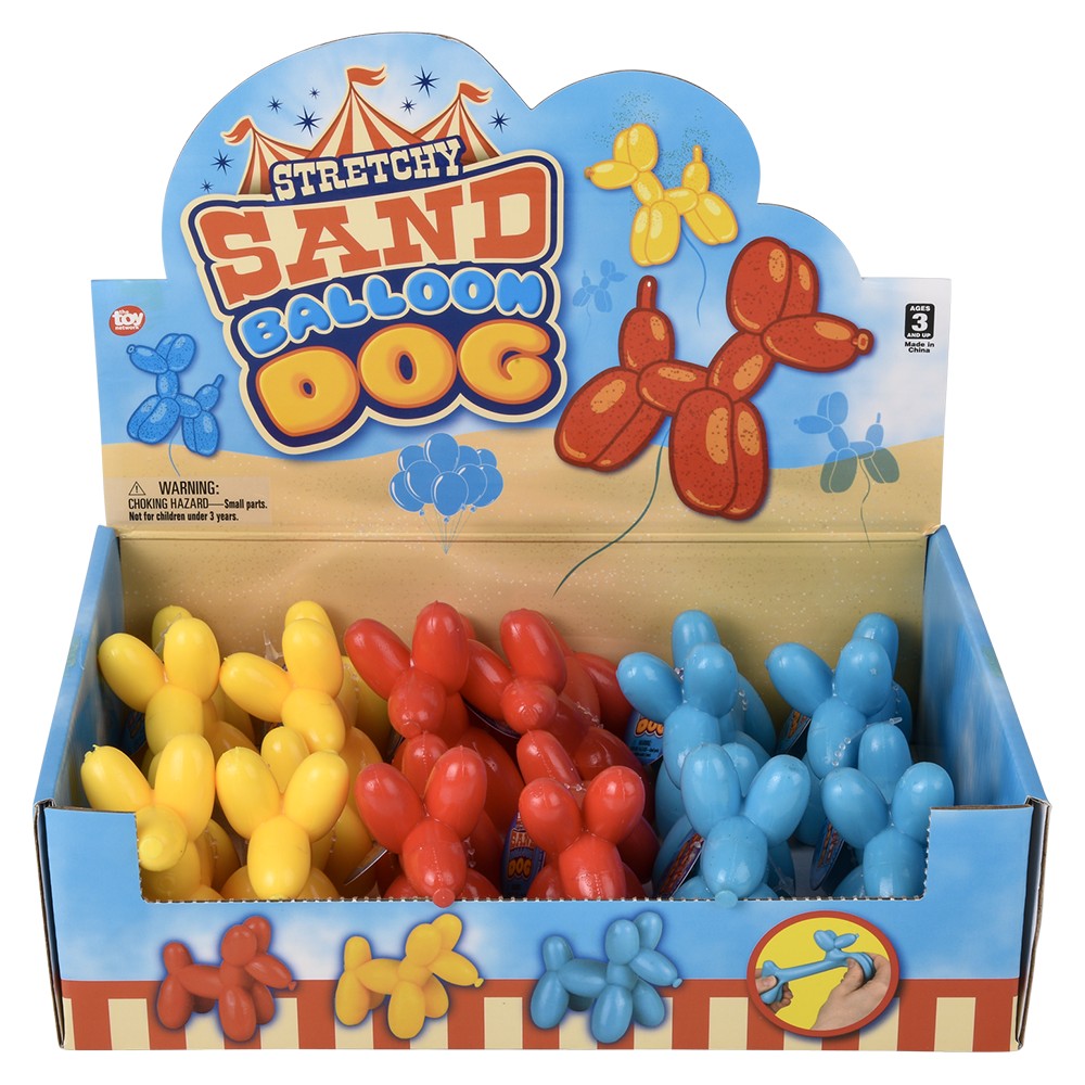 Stretchy Sand Balloon Dog (12 Pc Display)