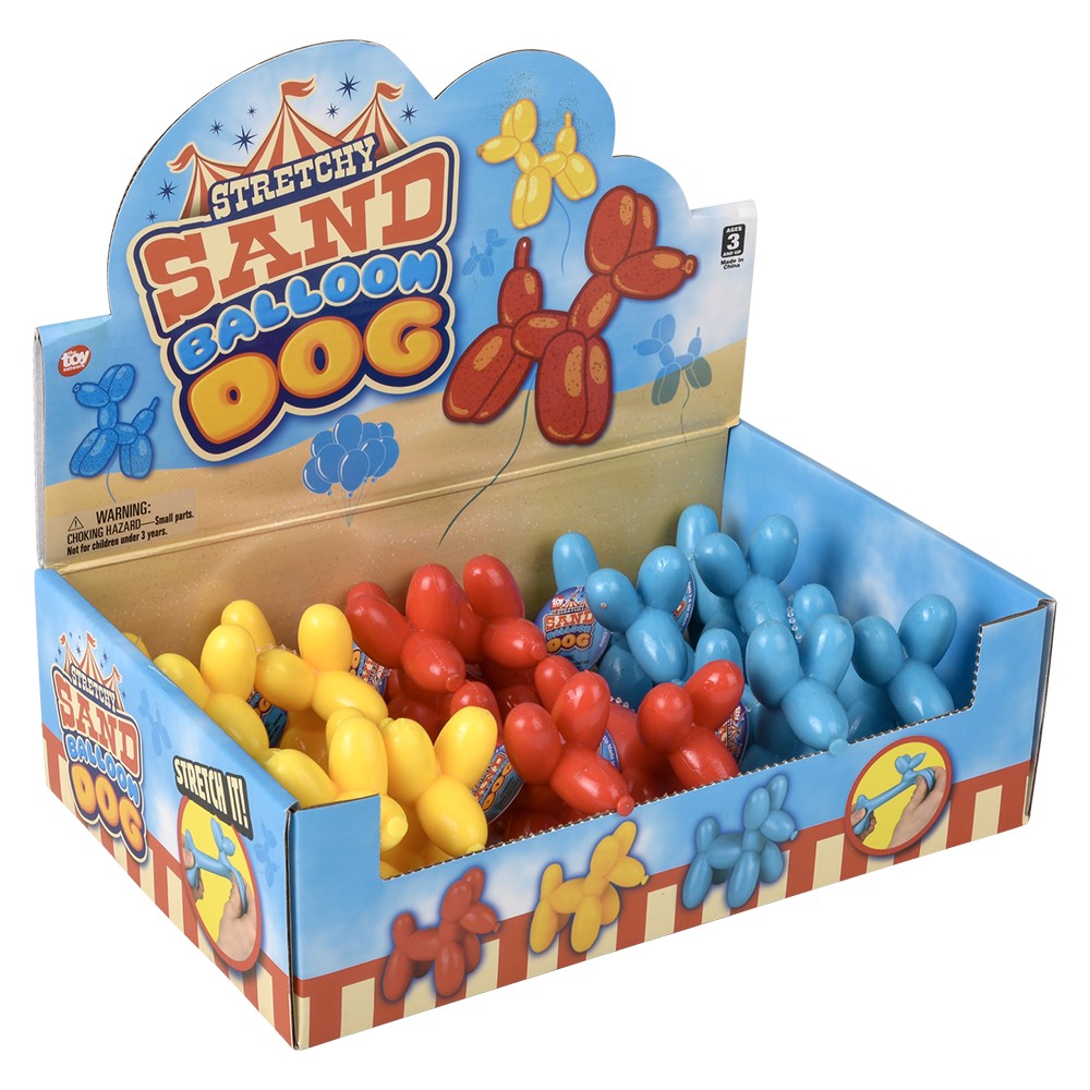 Stretchy Sand Balloon Dog (12 Pc Display)