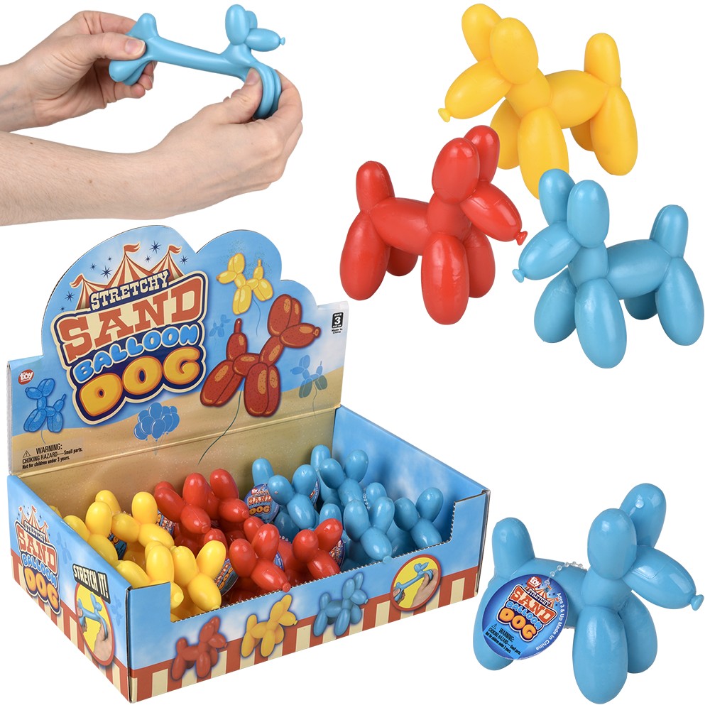 Stretchy Sand Balloon Dog (12 Pc Display)