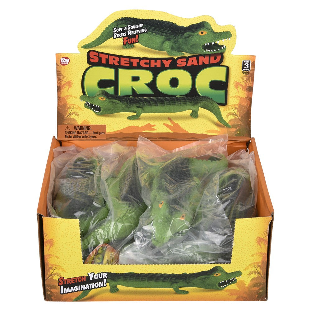 Stretchy Sand Crocodile (12 Pc Display)