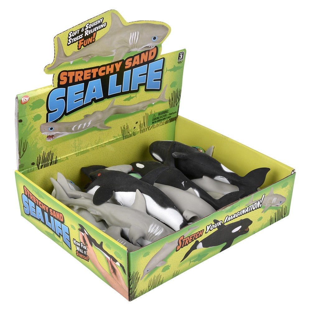 Stretchy Sand Sea Life Assortment (12 Pc Display)